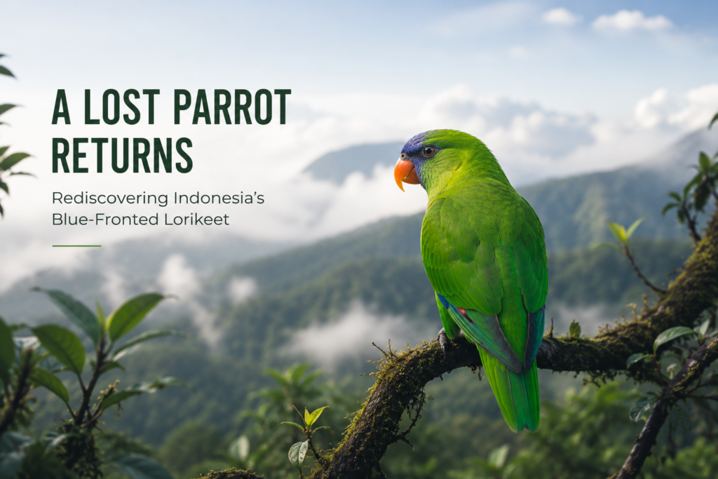 Lorikeet Biru yang Hilang Seabad Muncul Lagi di Pulau Buru, Begini Fakta Temuannya