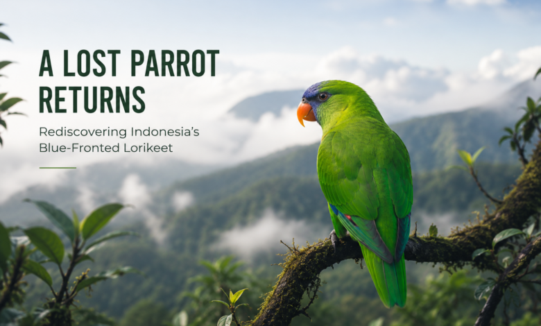 Lorikeet Biru yang Hilang Seabad Muncul Lagi di Pulau Buru, Begini Fakta Temuannya