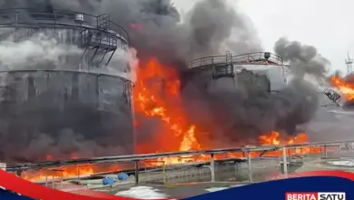 Moskwa Diguncang Serangan Drone Terbesar Ukraina, Dua Kilang Minyak Ikut Terbakar