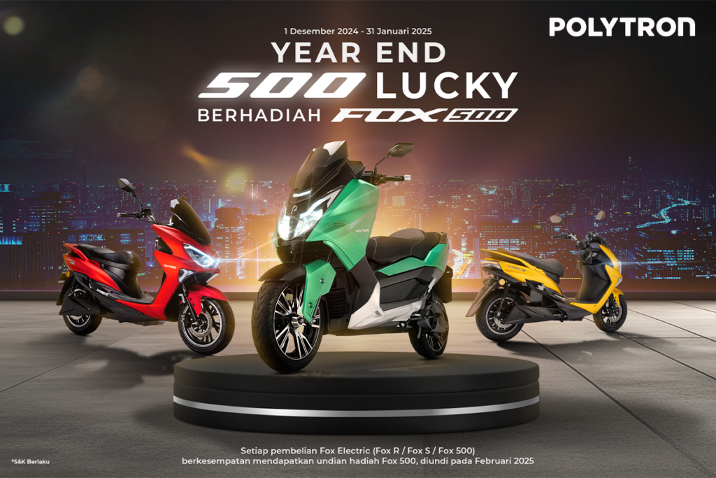 Polytron Fox 500 Tembus 130 Km/Jam, Skutik Listrik Premium yang Serius