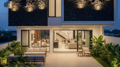 7 Desain Rumah Kampung dengan Batu Paras Putih yang Terlihat Mewah dan Tetap Adem