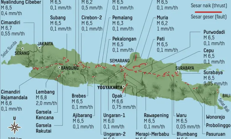 Jalur Patahan di Utara Jawa Ini Mengintai Kota Padat, Potensi Gempa Mencapai M7