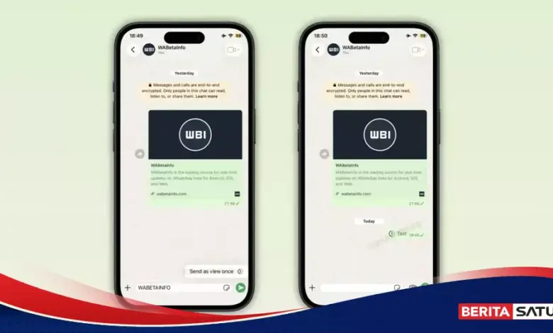 WhatsApp Uji Pesan Teks Sekali Baca di iPhone, Rahasia Bisa Hilang Seketika