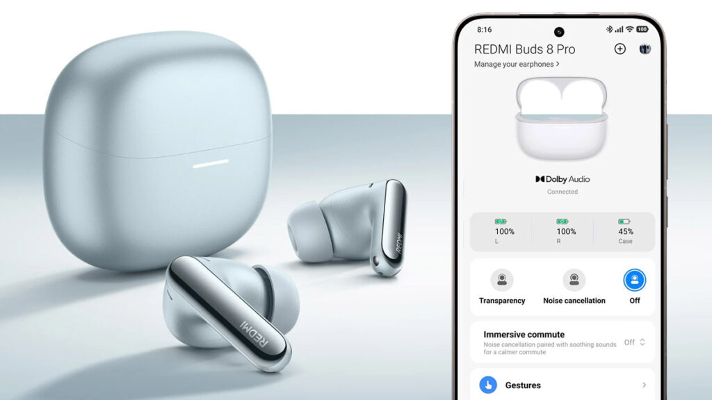 REDMI Buds 8 Bikin TWS Rp600 Ribuan Terasa Naik Kelas, ANC 50 dB dan Baterai 44 Jam