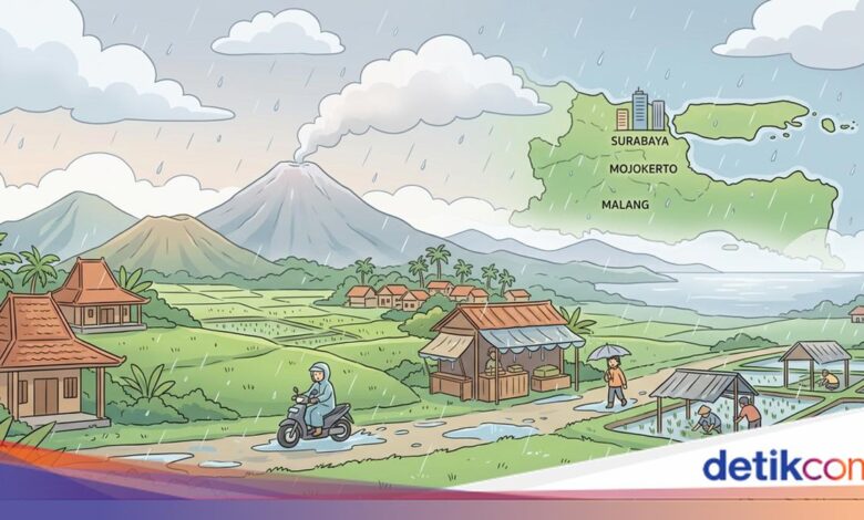 7 Wilayah Jawa Timur Diprediksi Hujan Ringan, Aktivitas Warga Perlu Lebih Siap