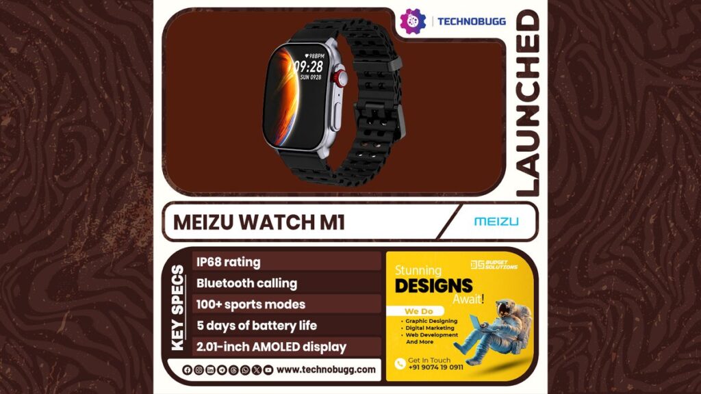 AMOLED 1.000 Nits dan Bluetooth Calling Turun ke Kelas Rp650 Ribuan di Meizu Watch M1