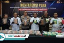 Jawa Timur Disapu 3.157 Kasus Narkoba, Puluhan Ton Barang Bukti Turut Diamankan
