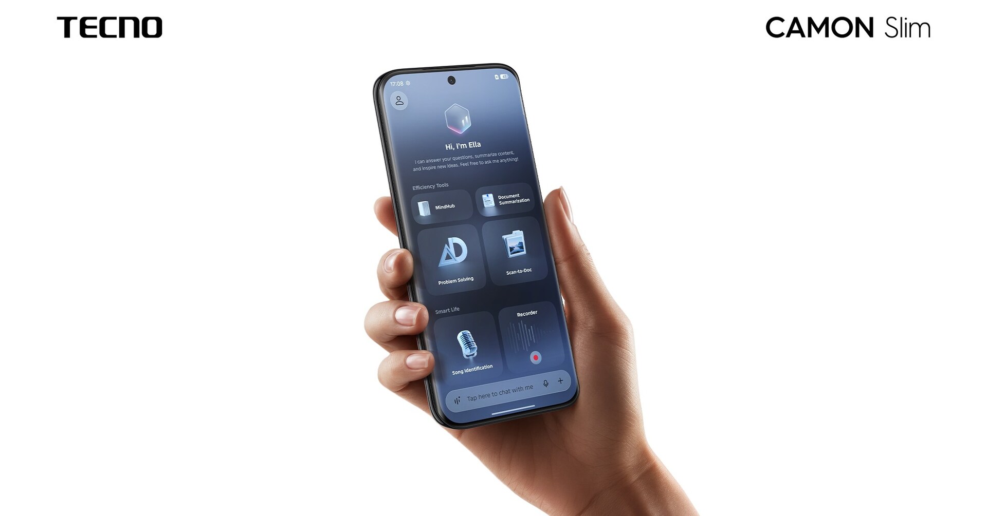 TECNO Camon Slim Bawa Layar Belakang Interaktif, Bodi 6,39 Mm Tetap Tahan Baterai Besar